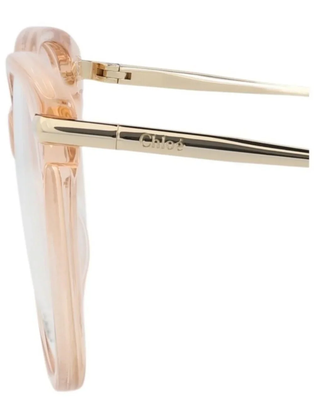 New Chloé Womens Cat Eye Pink Gold Transparent Fashion Designer Eyeglasses